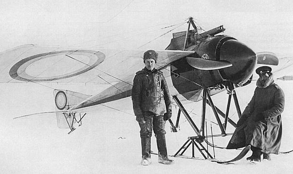 11.Morane-Saulnier N с пулеметом Максим.