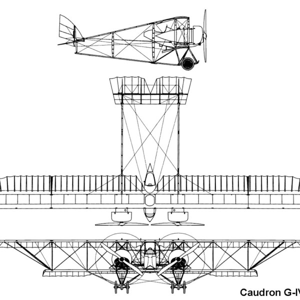 Caudron G.IV. Схема 3.