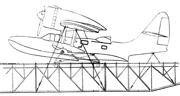 15а.Схема установки КОР-2 на корабельной катапульте.