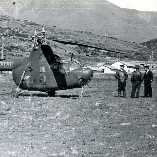 1в.Ми-1А Аэрофлота. Харбейский поселок. 1961 г.