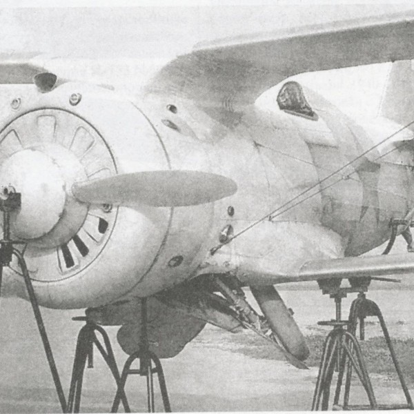 2а.Второй прототип И-153 на нивелировании в НИИ ВВС.
