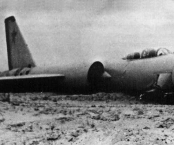 4.Ла-250А после аварии 16 июня 1957 года.