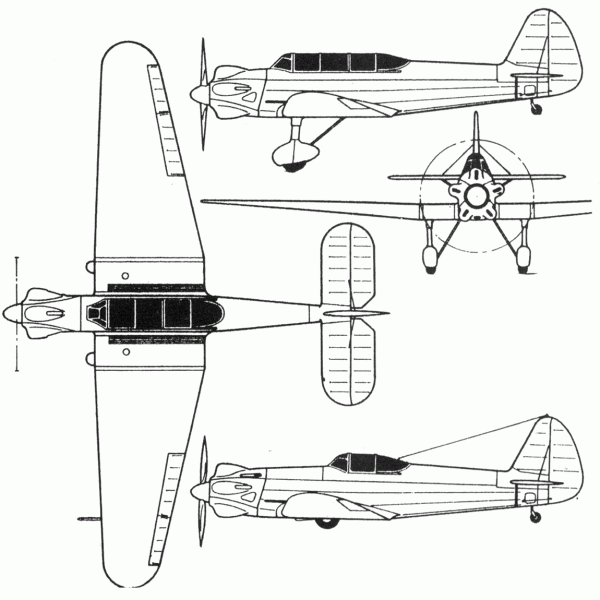 4.УТ-2Л (нижний профиль Як-5). Схема.