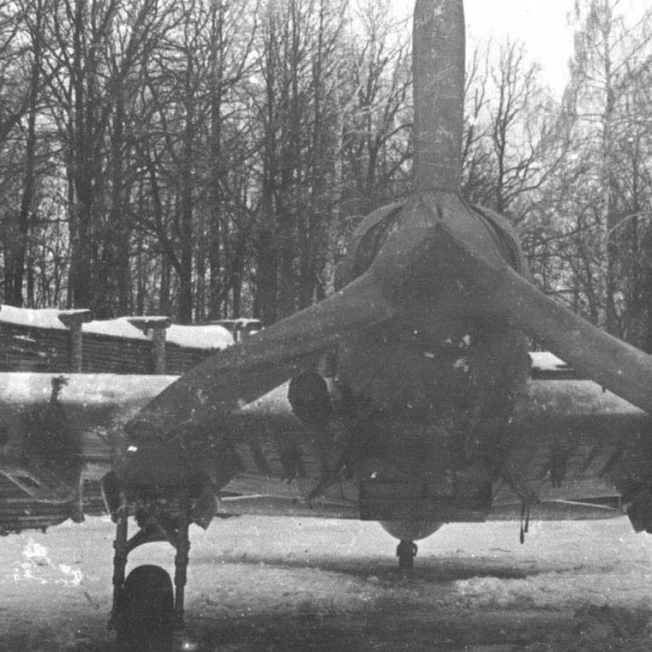 4б.Ил-2 НС-37 на стоянке. Вид спереди.
