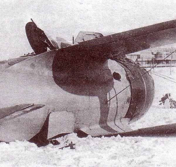 5.И-190 после аварии 13 февраля 1941 г.