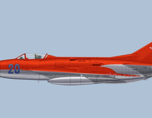 7.МиГ-19 из пилотаж.гр. Е.Я.Савицкого. Рисунок.