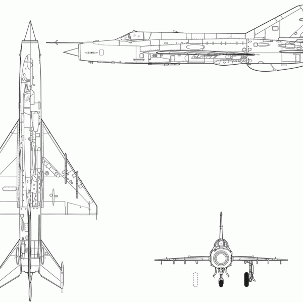 14.МиГ-21МФ. Схема.