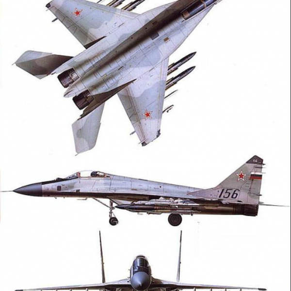 14.Проекции МиГ-29М. Рисунок.