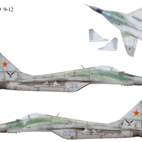 Проекции МиГ-29 (9-12). Рисунок.