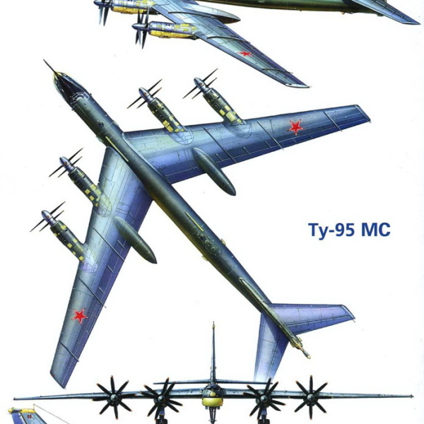 16.Проекции Ту-95МС. Рисунок 1.