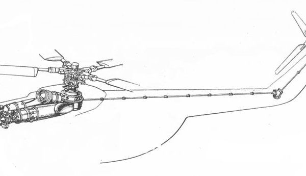 17.Схема трансмиссии вертолета Ми-6