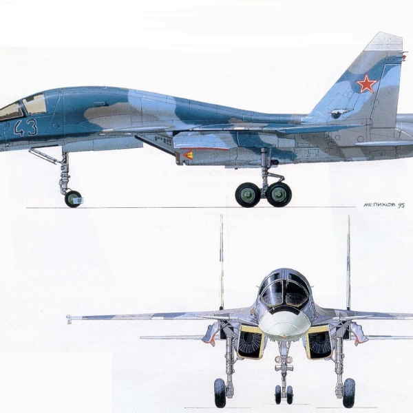 21.Проекции Су-34. Рисунок 1.