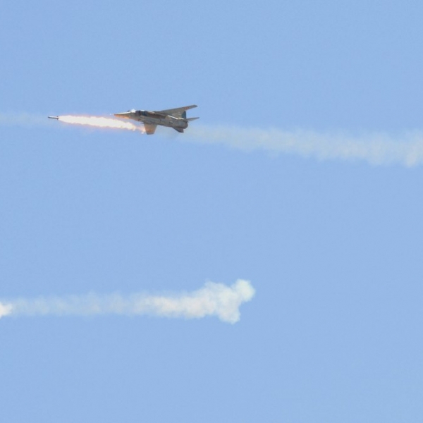 4.МиГ-23БН сирийских ВВС в момент атаки.