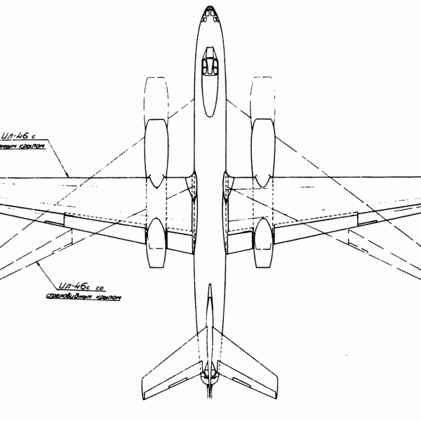 6.Сравнительная схема опытных самолетов Ил-46.