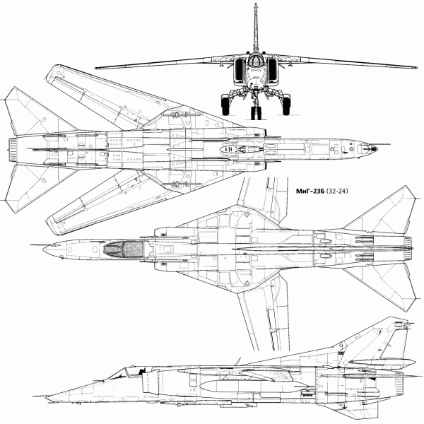 8.МиГ-23Б. Схема.
