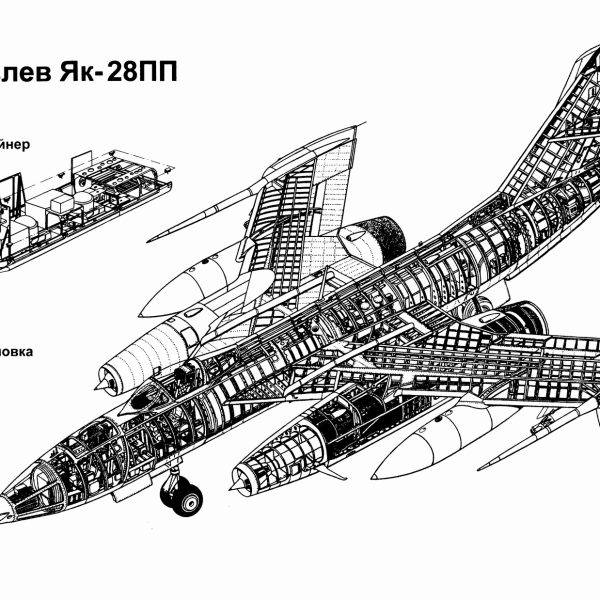 9.Компоновочная схема Як-28ПП.