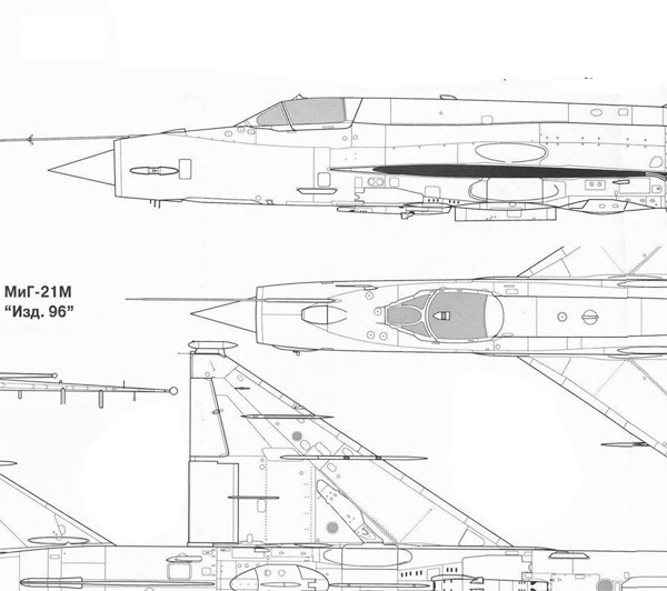 9.МиГ-21М. Схема.