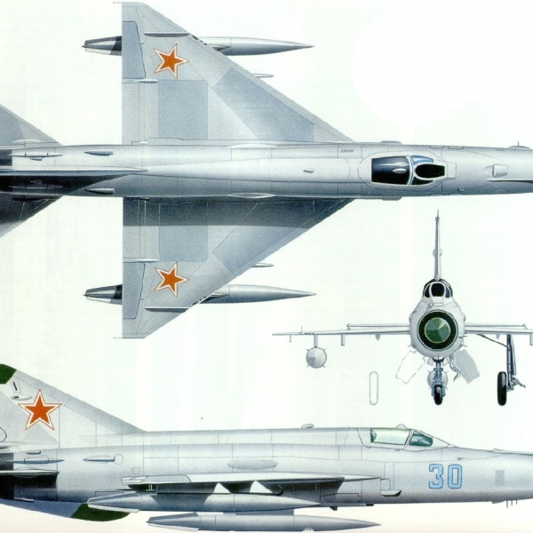 9.Проекции МиГ-21МФ. Рисунок 1.