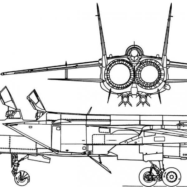 МиГ-31 первых серий. Схема 1.
