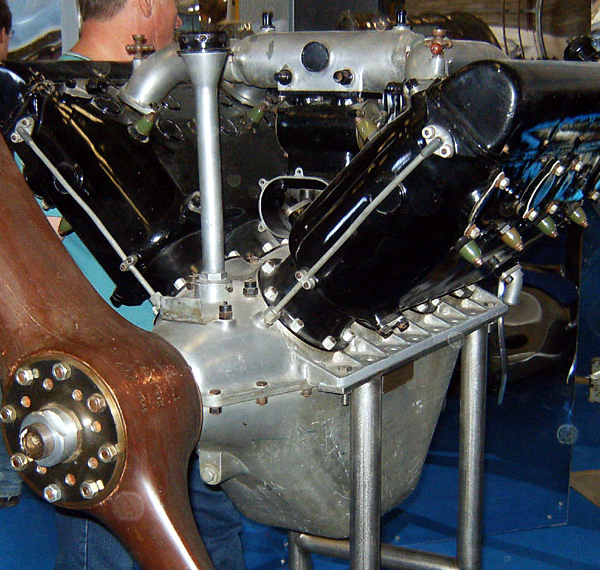 1.Двигатель Hispano-Suiza 8В в экспозиции авиамузея.