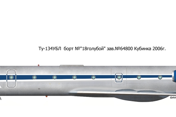10.Ту-134УБ-Л ВВС России. Рисунок.