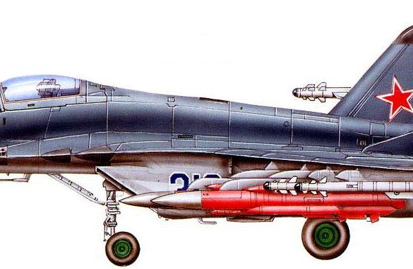 11.МиГ-29К № 312 с сложенными крыльями. Рисунок.