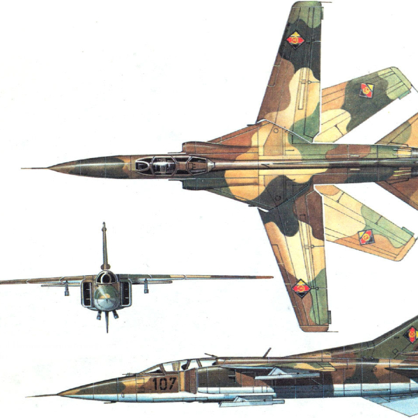 11.Проекции МиГ-23УБ ВВС ГДР. Рисунок.