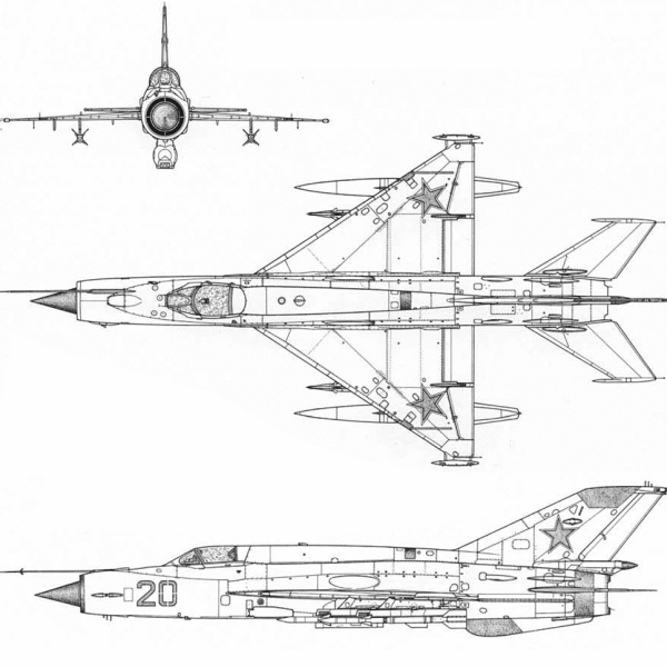 12.МиГ-21Р. Схема.