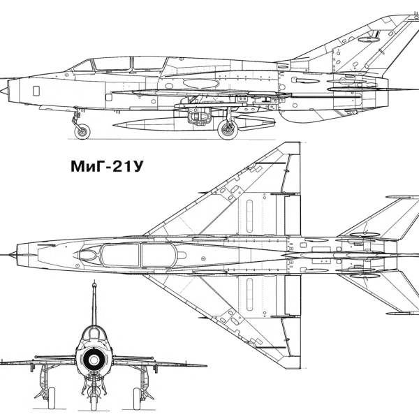 12.МиГ-21У. Схема.