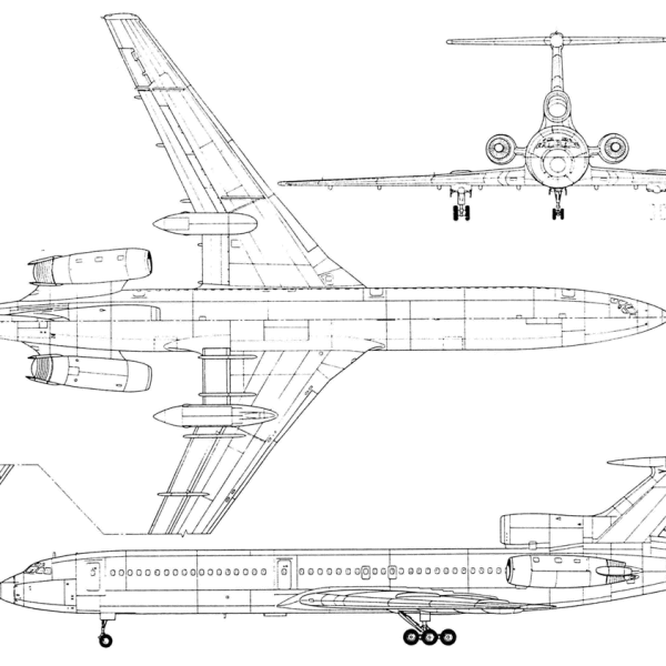 12.Ту-154М. Схема.
