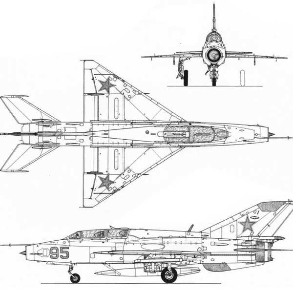 13.МиГ-21УМ. Схема.