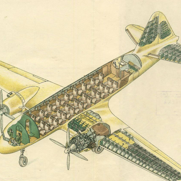 13г.Схема салона Ил-12.