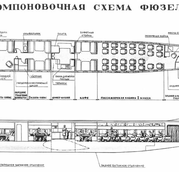 15.Схема салона Ту-70.