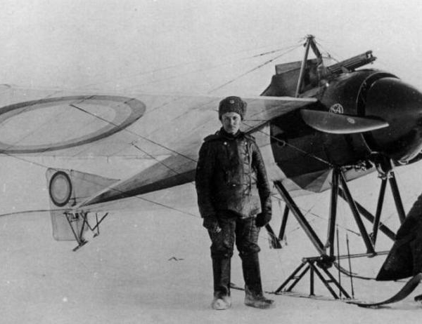 2.Morane-Saulnier N на лыжном шасси. Московская авиашкола. Зима 1917 г.