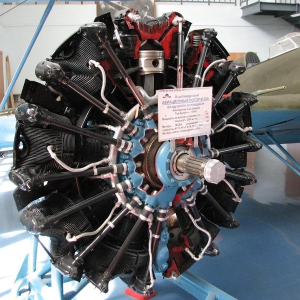 4.Двигатель М-25А в музее ВВС Монино
