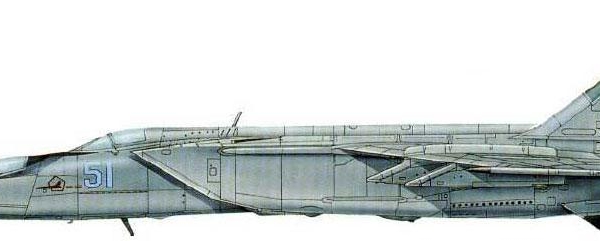6.МиГ-25ПУ ВВС СССР. Рисунок.