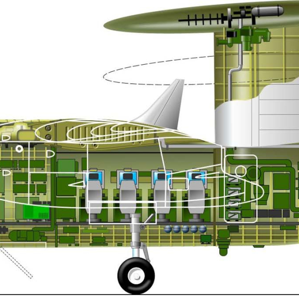 9.Компоновочная схема Як-44Э.