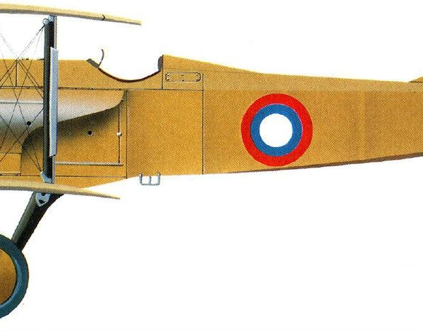 9б.SPAD SA.4 с пулеметом Lewis. Рисунок.