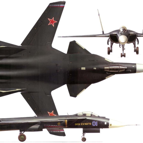10.Проекции Су-47. Рисунок.