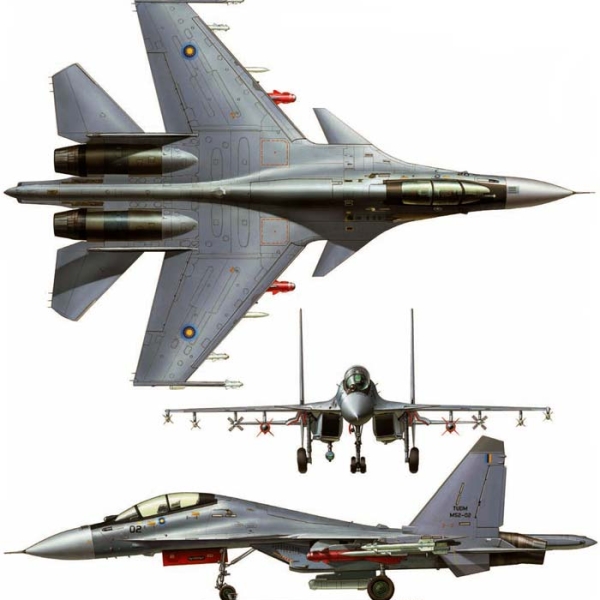 11.Проекции Су-30МКМ. Рисунок.