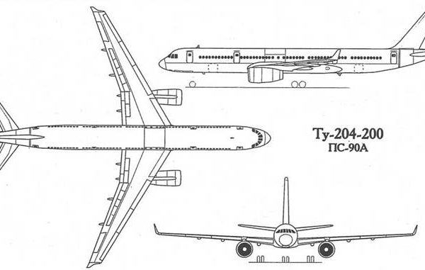 4.Ту-204-200. Схема.