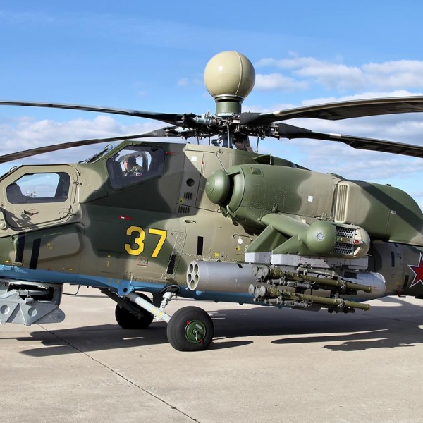 7а.Ми-28А доработанный до Ми-28Н борт № 37 используется для испытаний. Базируется в Торжке. МАКС-2013.