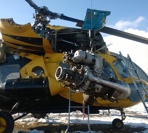 5.Замена двигателя ГТД-350 на вертолете Ми-2.