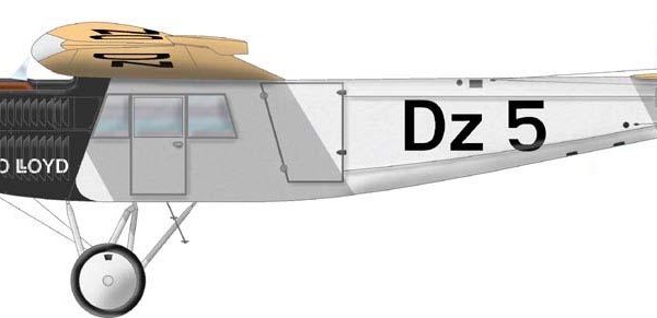 10.Fokker F.III компании Deutsche Aero Lloyd. Рисунок.
