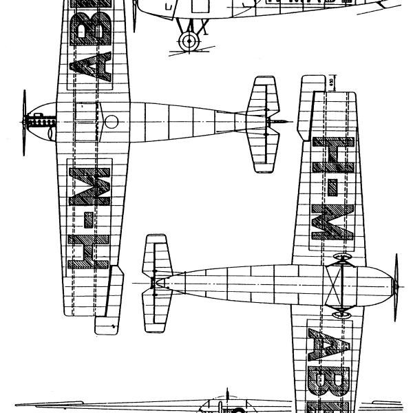 11.Fokker F.III. Схема.