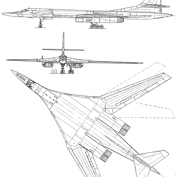 15.Ту-160. Схема.
