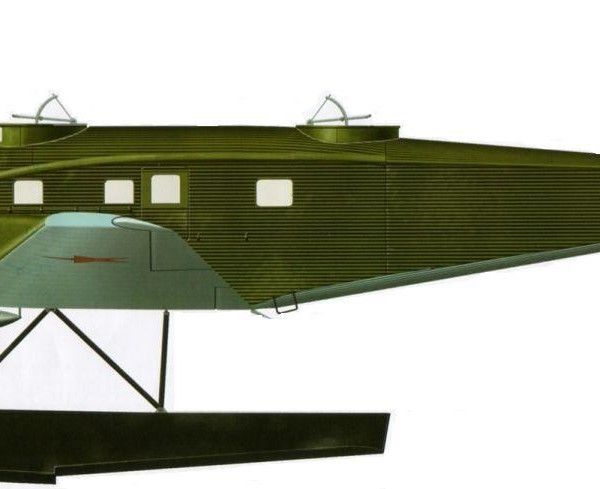 2.Самолет ЮГ-1 авиации ЧФ. Рисунок.