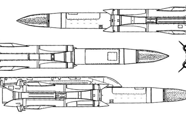 Проекции Х-31А. Схема.