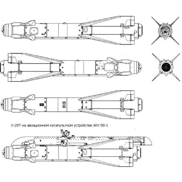 6.Проекции Х-29Т. Схема.