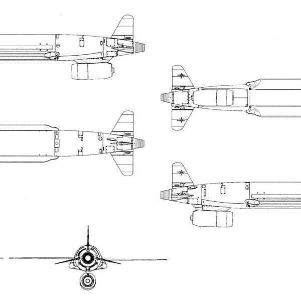 Проекции Х-55СМ. Схема.